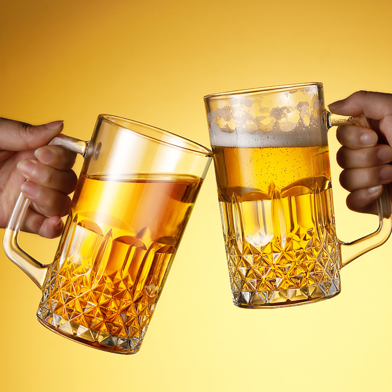 Beer Mug Handled - 600 مللي/1000 مللي زجاج البيرة مع