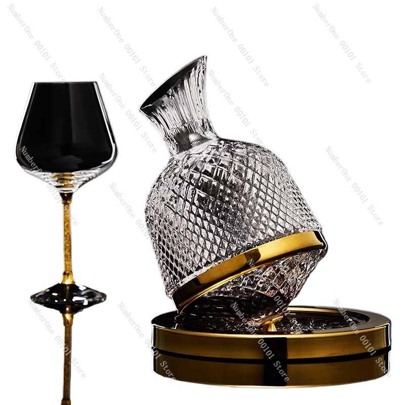 Decanter Aerator Set - مجموعة إناء النبيذ الكريستالي الراقية مع