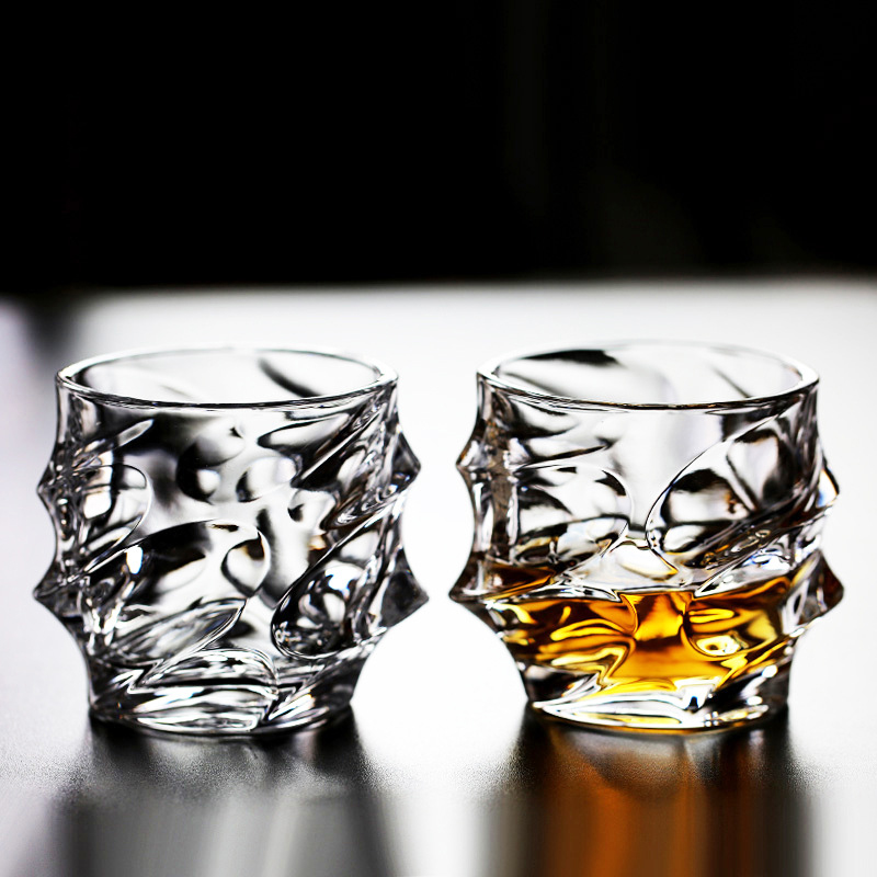Wine Beer The Whiskey - أكواب كوكاتيل براندي شفافة ، زجاج