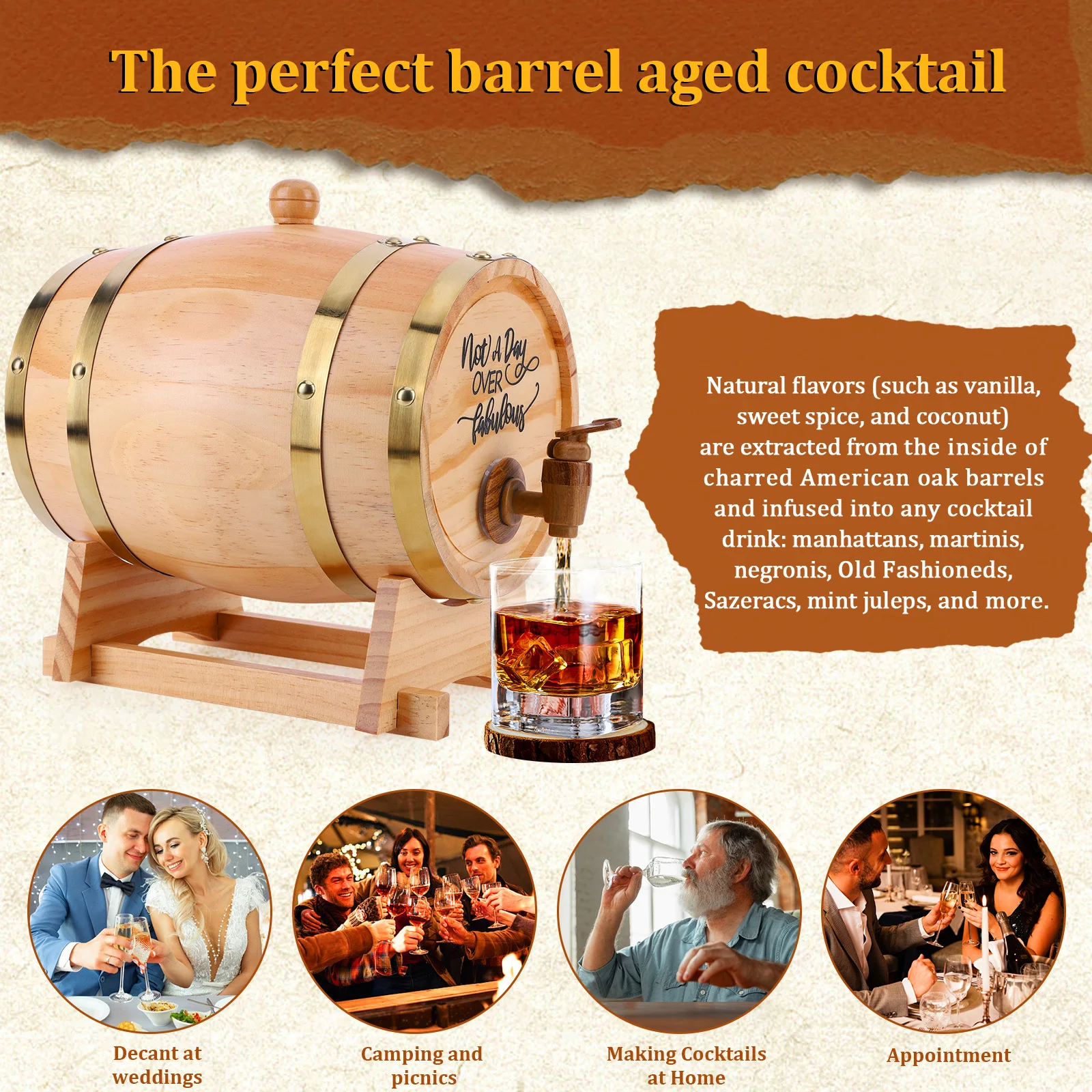 3L برميل ويسكي خشبي مع حامل بر - مراجعة Wine Beer The Whiskey وسعره