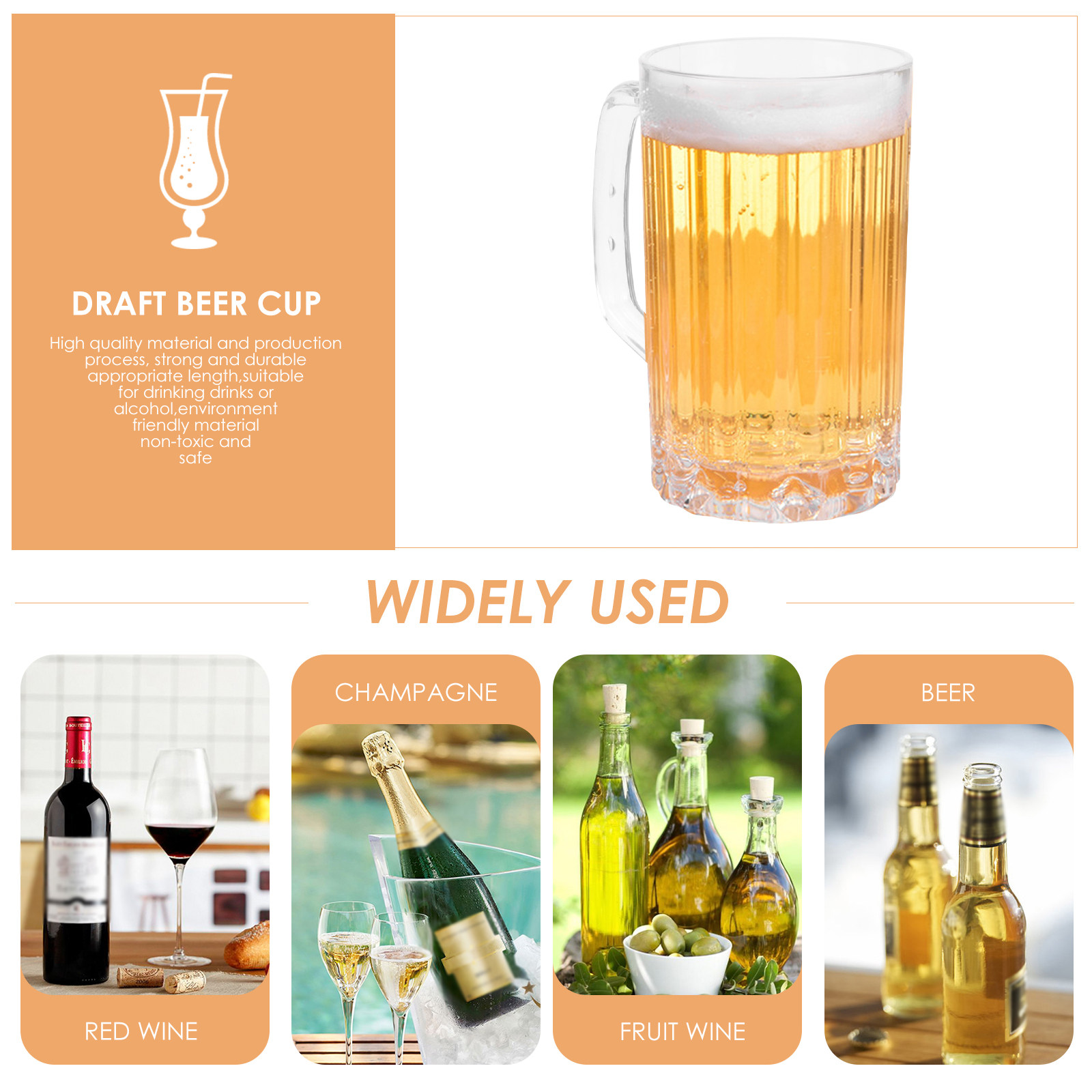 قطعتان من أكواب البيرة البلاست - مراجعة Beer Mug Handled وسعره