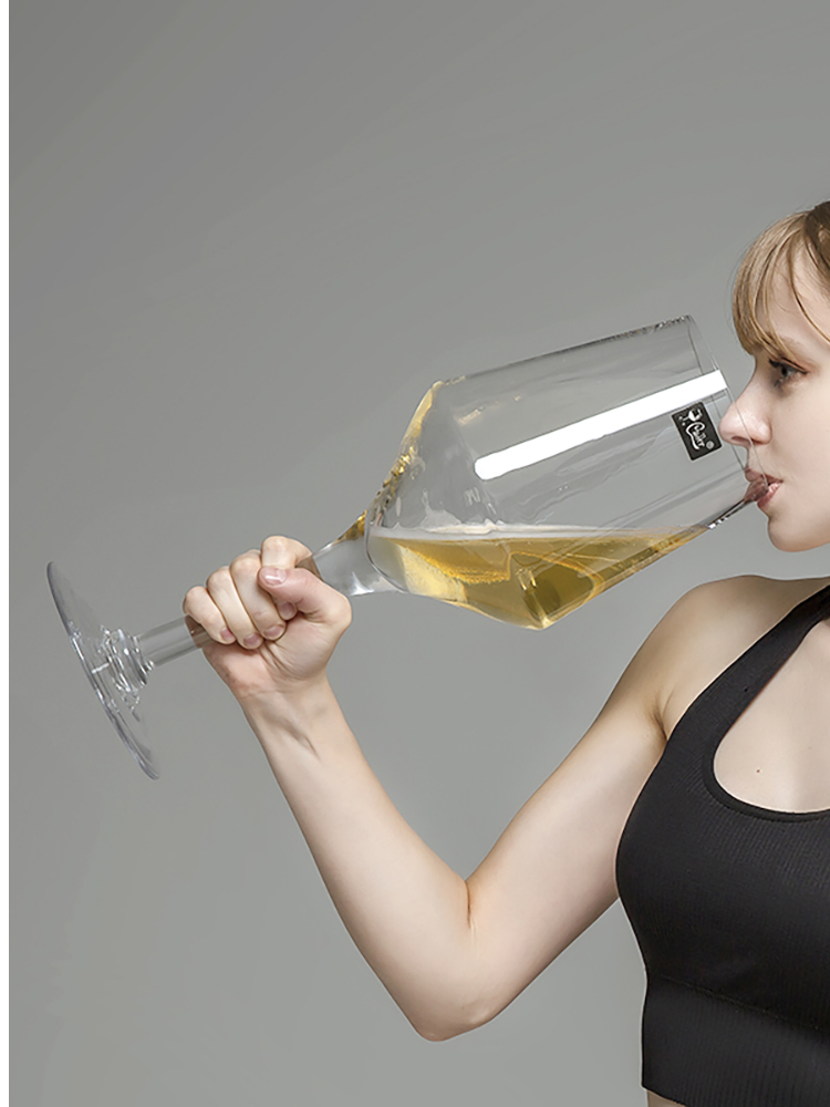زجاج نبيذ عملاق ، زجاج خالي من - مراجعة Wine Beer And More وسعره