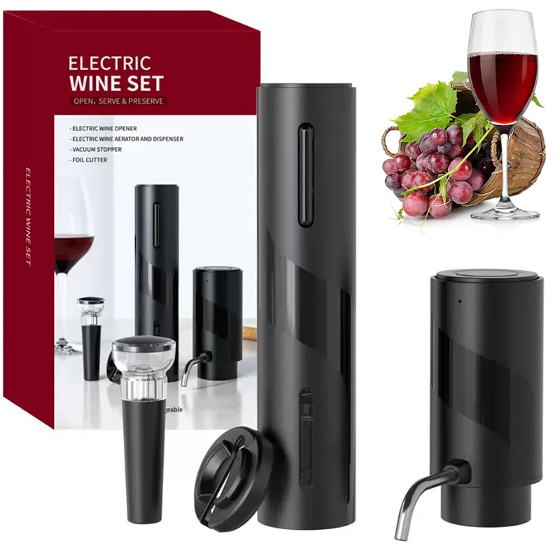 مجموعة فتاحة النبيذ الكهربائية - مراجعة Decanter Aerator Set وسعره